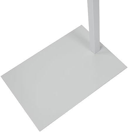 SSWBasics Adjustable White Customer Stand Single Arm Clothes Rack