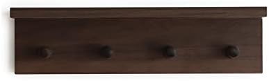 XAOMLP Walnut Finish Wall-Mounted Coat Rack