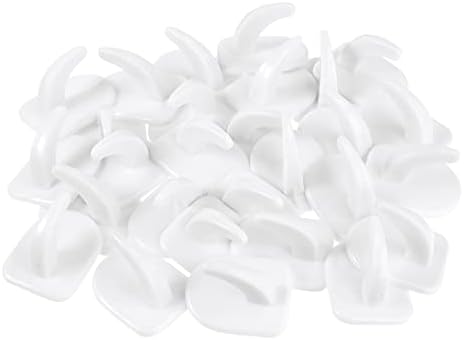 Jetec 60 Piece White Reusable Adhesive Hooks