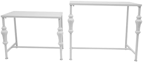 2 Pcs Free Standing Shoe Racks Metal Retail Display Tables