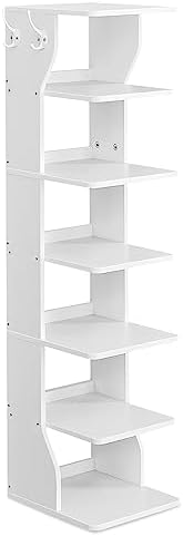 VASAGLE 7-Tier Vertical Shoe Rack White