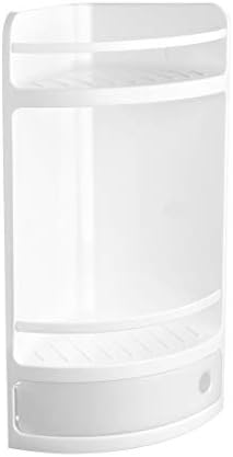 Corner Shelf with Drawer White One Size