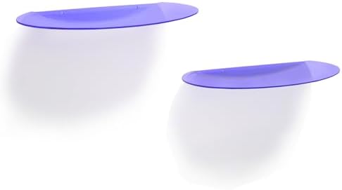SetGame 2 Pack Acrylic Wall Shelves Purple 12 Inch Floating Storage