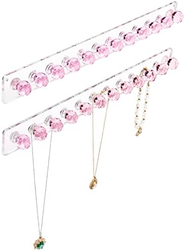 Heesch Pink Acrylic Necklace Holder 2-Pack