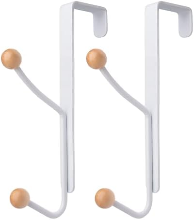 KitchLife Door Hooks 2 Pack White Heavy Duty