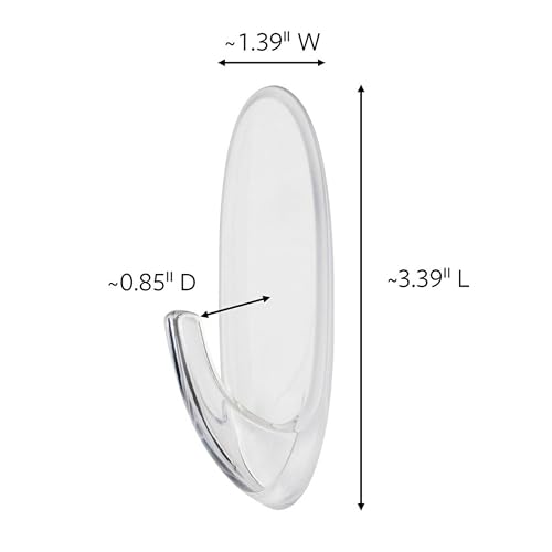Command Outdoor Large Clear Wall Hooks 4 lb