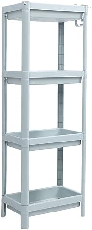 Narrow Metal Corner Shelf Unit 4 Tier Bathroom Storage