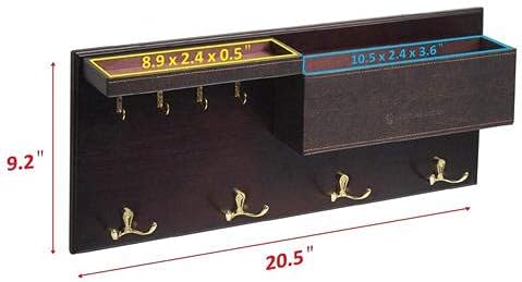 JackCubeDesign Entryway Coat Rack Wall Mount Organizer