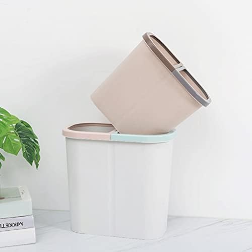 Bins Recycling Waste Bin For Kitchen Home Decor With Wooden Handle