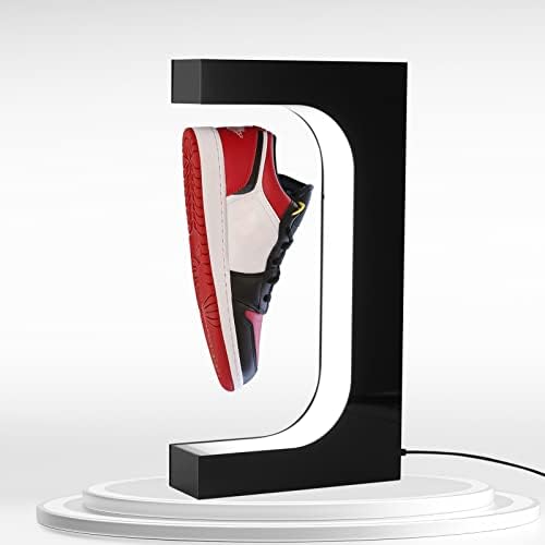 DuliCube Levitating Shoe Display Floating Shelf with LED Light and Magnetic Rotation