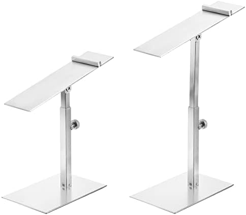 Uxcell Adjustable Shoe Display Stand 2 Pack Silver Metal