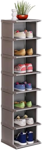 KANAV 8 Tiers Vertical Shoe Rack for Entryway Closet Hallway