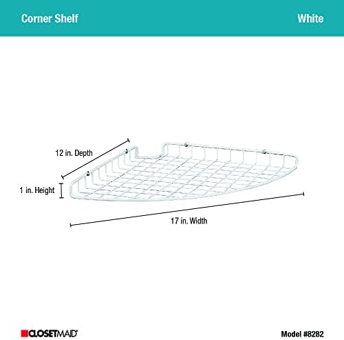 ClosetMaid Corner Shelf Organizer White 12x12 Inches