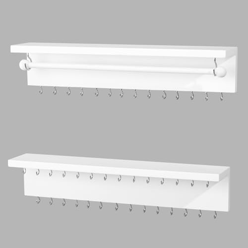 ZGZD White Hanging Jewelry Organizers Set of 2