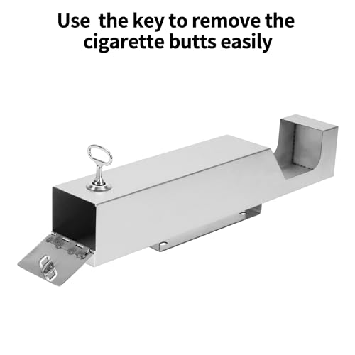 AIWFL Large Capacity Wall Mounted Trash Can Stainless Steel Outdoor Rainproof 19 Inch