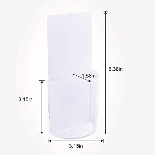 Clear Remote Control Holder Wall Mount Damage-Free 2 Pack