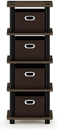 Furinno Turn-N-Tube 4-Bins Storage Rack