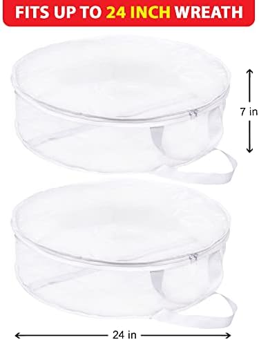 ProPik 24 Inch Clear Wreath Storage Bag 2 Pack