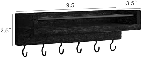 Mkono Key Holder Wall Mounted 95 Inch Rustic Shelf