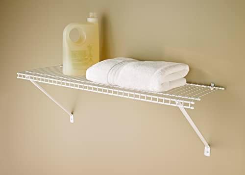 ClosetMaid Wire Shelf Kit 3 Ft Wide White Vinyl