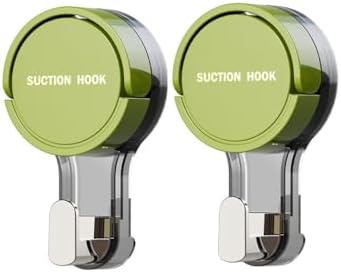 HOMEI Suction Cup Hooks 2 Pack Green