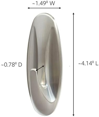 3M Command Large Designer Hook 5 lb Brushed Nickel Wall Hook