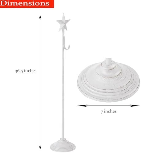 White Star Wreath Stand for Christmas Display