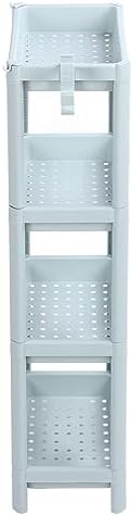 Narrow Metal Corner Shelf Unit 4 Tier Bathroom Storage