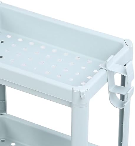 Bathroom Floor Storage Shelf with 3 Layers and Wheels