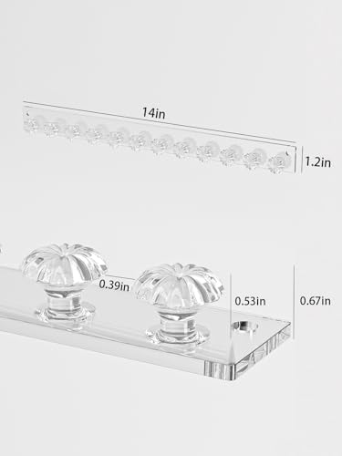 Adugay Wall Mounted Necklace Organizer Holder with 12 Hooks