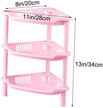 IMIKEYA Corner Shelf Organizer 3 Tier Storage Unit for Bathroom Kitchen