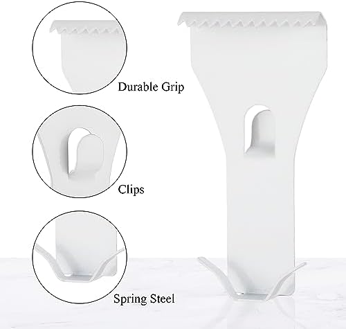 Ripeng 8 Piece Wall Clips Hooks for Brick No Drill Hanging