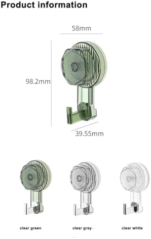3 Pack Heavy Duty Vacuum Suction Cup Hooks for Wreaths and More