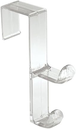 InterDesign Clear Over Door Double Hook Organizer