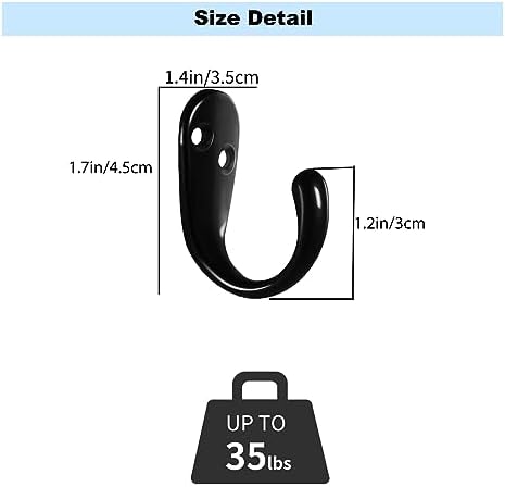 Kruodop 4 Pack Heavy Duty Wall Hooks