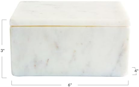Bloomingville White Marble Box with Lid
