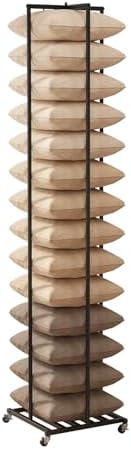 Pillow Storage Rack with Adjustable Height and Mobile Wheels
