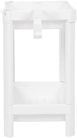 Bathroom Shelf Shower Storage Rack Toilet Organizer Plastic Freestanding White Shelf