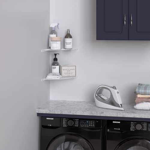 ClosetMaid Corner Shelf Organizer White 12x12 Inches