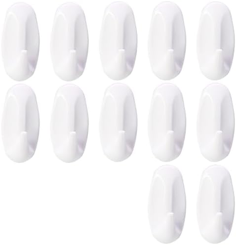 12 Pack Heavy Duty Utility Hooks 15 lb Capacity Self Adhesive Wall Hooks for Hanging Garlands Hats Towels Coats and More