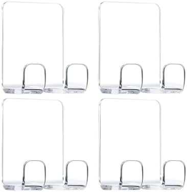 Clear Adhesive Hooks 4pcs Shower Wall Razor Holder