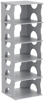 6-Tier Stackable Shoe Rack for Bedroom Entry Grey
