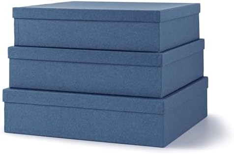 Soul Lane Decorative Storage Boxes Set Navy Blue