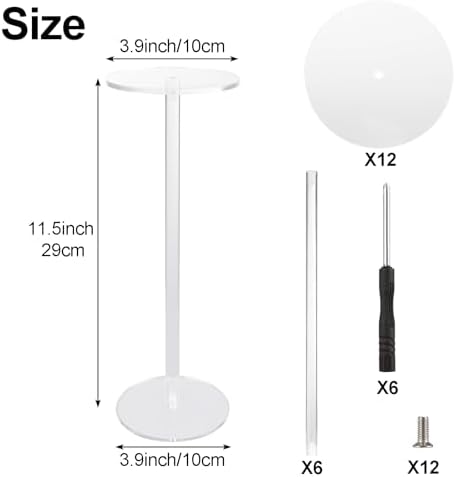 6PCS Acrylic Hat Stand - Clear Display Rack for Hats and Wigs