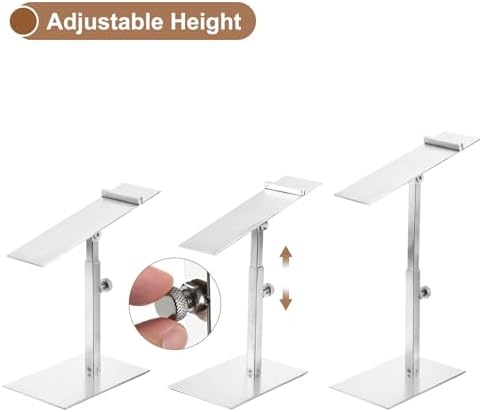 Uxcell Adjustable Shoe Display Stand 2 Pack Silver Metal