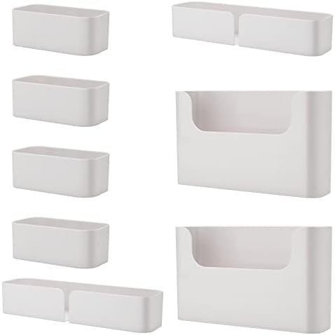 Poeland Floating Shelf Wall Mounted Non Drilling Adhesive 8pcs Bathroom Organizer