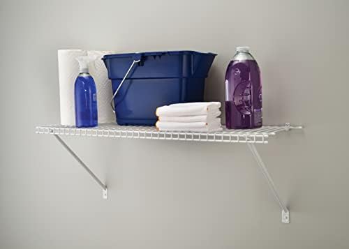 ClosetMaid Wire Shelf Kit 3 Ft Wide White Vinyl
