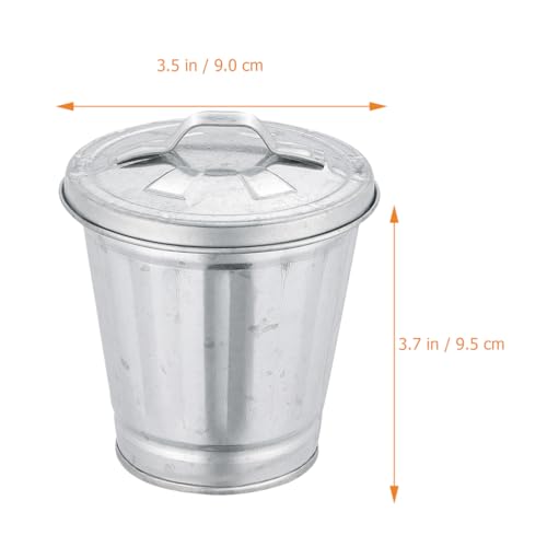 Jojofuny 9 Pcs Metal Mini Trash Can - Space-Saving Storage Bins with Lids