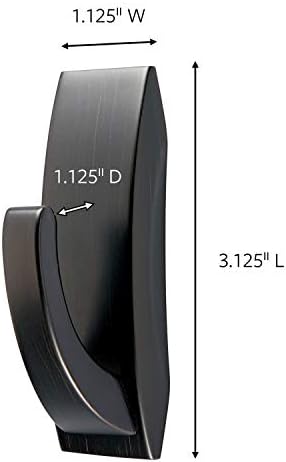 Command Medium Modern Reflections Metal Hook Holds 5 lb Oil Rubbed Bronze