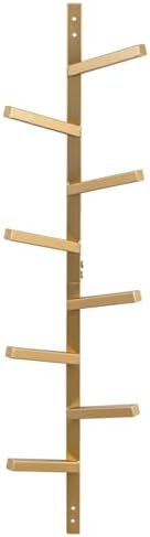 MyGift 8 Hook Vintage Gold Tone Metal Wall Mounted Hat and Coat Hanger Tree